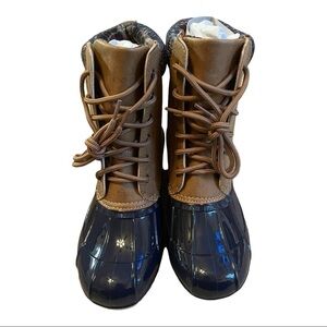 𝅺justfab Evi Cold Weather Boot tan and black